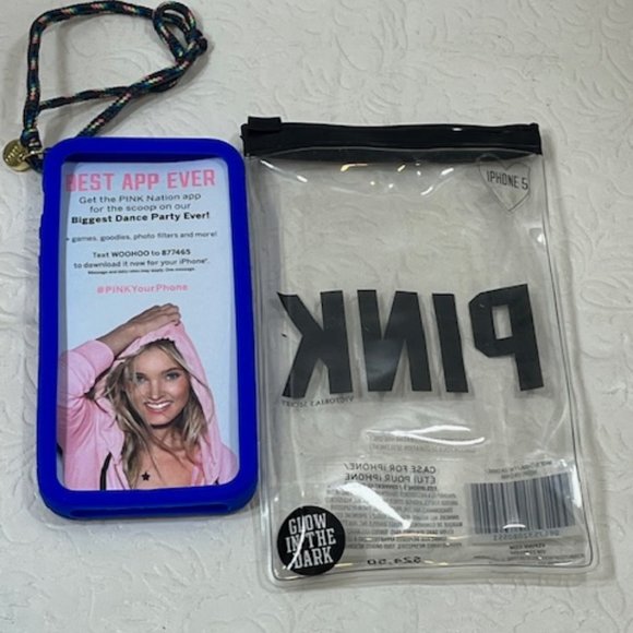 Victoria's Secret PINK Blue Soft IPhone 5 Cell Case Cover 2.5"x5" NEW - Picture 8 of 10